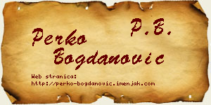 Perko Bogdanović vizit kartica